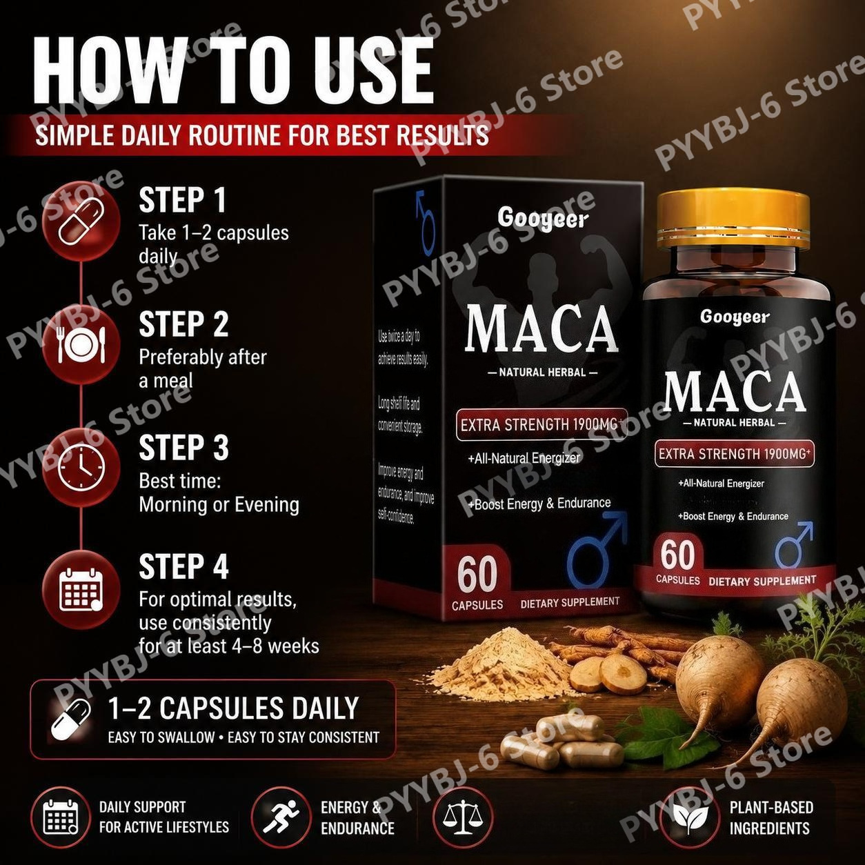 Kapsul Googeer Maca dengan Mac - Valerian Root Capsule ulasan dan harga