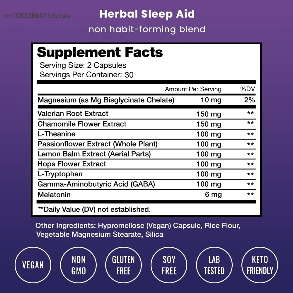 Sleep Aid Alami Non-Kebiasaan, - Valerian Root Capsule ulasan dan harga
